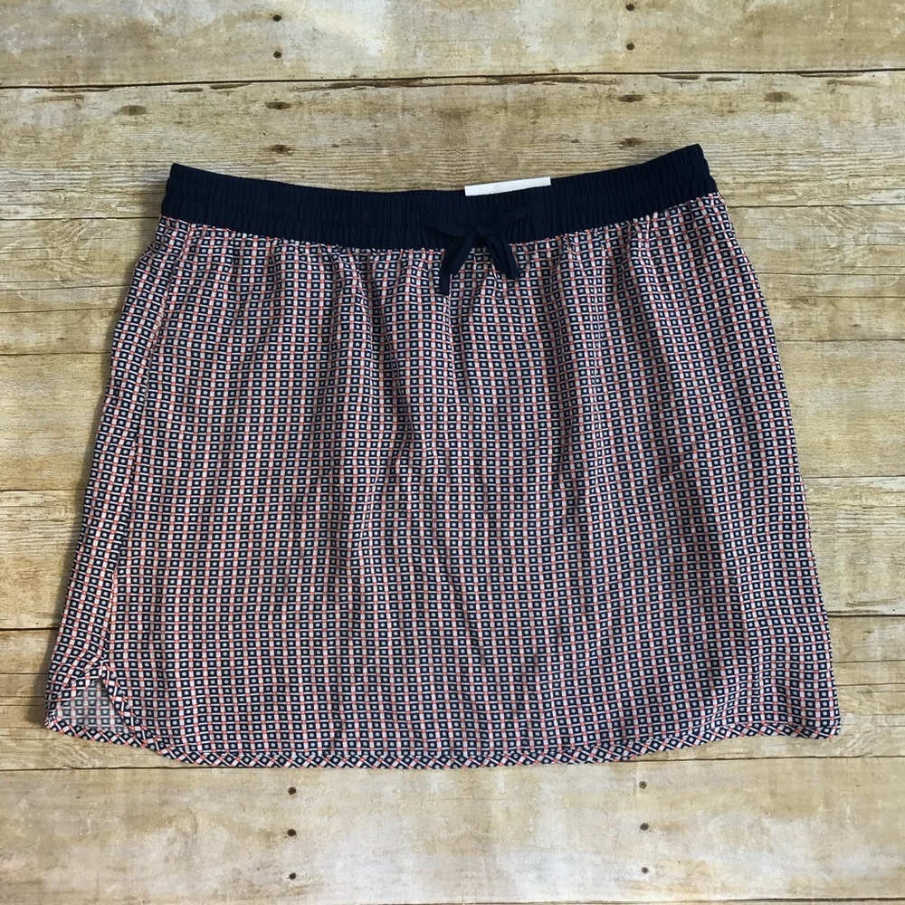 GAP Women’s Geometric Print Multicolor Soft Elastic Waist Drawstring Skirt